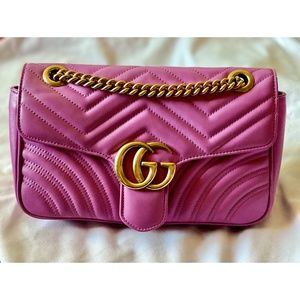 WOW! GORGEOUS SMALL GUCCI MARMONT BAG IN PINK